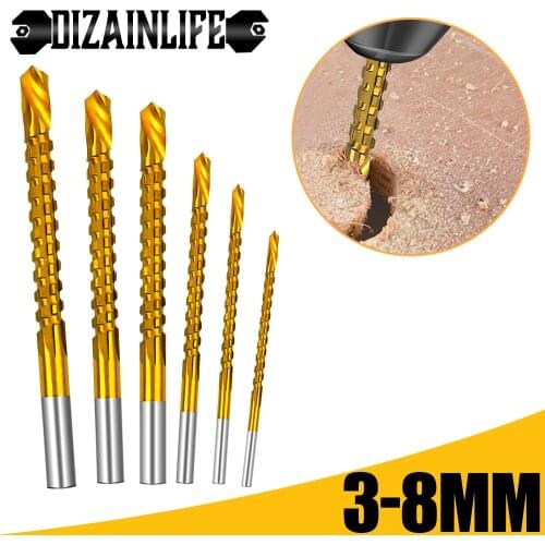 3 / 6 pcs Cobalt Drill Bit Set Spiral Screw Metric Composite Tap Twist Drill Bit Set Multi-function Metal Special Tap Drill Bit