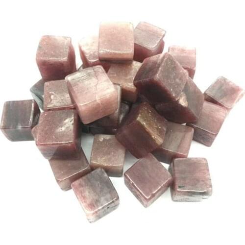 Natural Strawberry Crystal Cube Healing Gemstones For Home Decoration