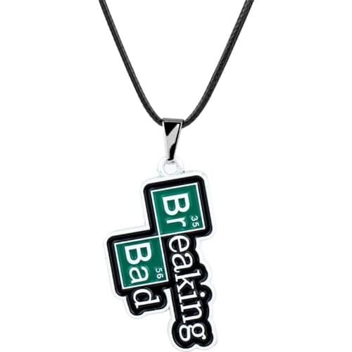 Movie Series Trinket Breaking Bad Words Necklace Men Women Statement Necklaces Pendants Alloy Charm