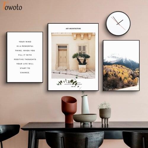 Quote Nordic Poster 50x70 Fall Forest Print Landscape Canvas Painting Modern Wall Art Minimalist Wall Pictures for Living Room