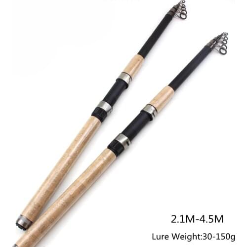 3.0m3.6m4.5m Portable Super Hard Carbon Spinning Fishing Rod Telescopic Sea Fishing Pole Stick Travel Vara De Pesca Carp Lake