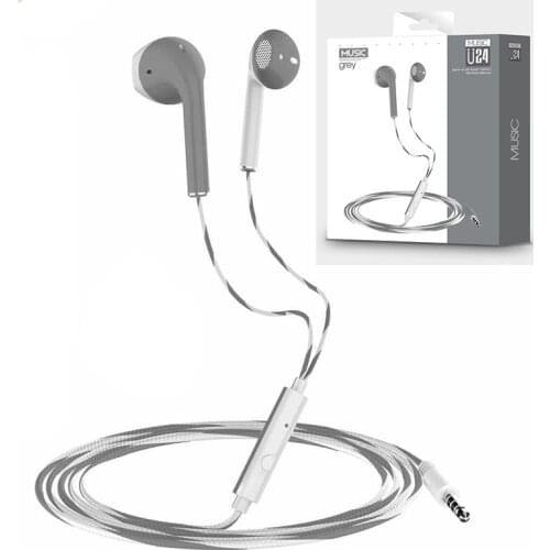 3.5MM Wired Earphone 1.2M Deep Bass Stereo Sport Music in-ear headphoneW/Mic Volume Control For Samsung Iphone 5 6 7 8 11