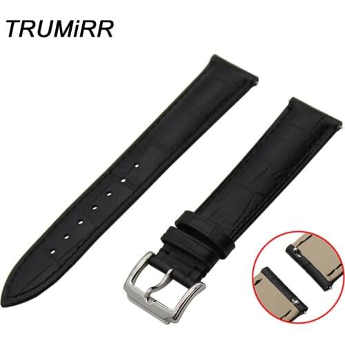 Double First Layer Genuine Leather Watchband Quick Release Watch Band Universal Strap Wrist Bracelet Black Brown 18mm 20mm 22mm