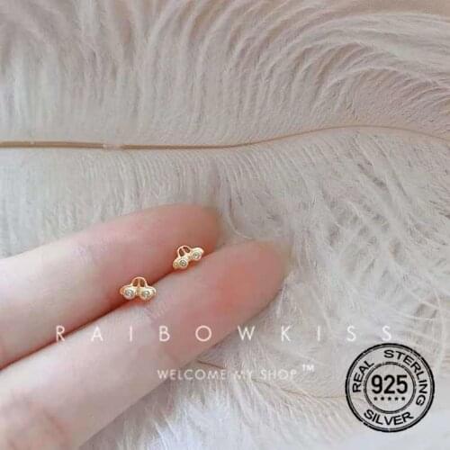 S925 Silver Zircon Star Earrings For Women Diamond Cute Korean Fashion High Quality Lady Student Jewelry Accessories INEFFA