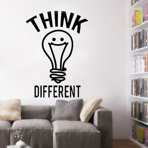 Light bulb Wall Decal Teamwork Wall Sticker Office Decor Inspire Office Quote Motivation Idea Wall Art home decoration HQ154