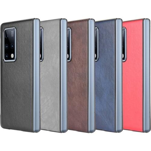 Ultra Thin Litchi Leather Phone Bag for Huawei Mate X2 X 2 MateX2 Drop Protection Back Cover Case Fundas