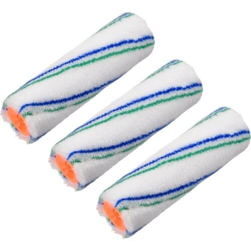 Uxcell Paint Roller Cover 9 Inch Polyester Brush for Wall Doors Edging and Line Striping Painting Treatment Blue 3pcs