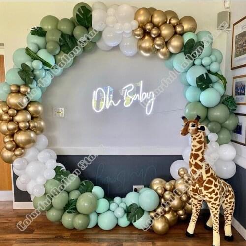 175pcs Avocado Green Latex Balloon Arch Kit Wedding Birthday Party Decor Event Tiffany Balloon Garland Baby Shower Decoration