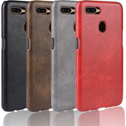 For OPPO A7 AX7 Case Luxury Litchi Striae PU Leather Hard Back Cover Case For Oppo A7 AX7 A 7 AX 7 OppoA7 OppoAX7 Phone Cases