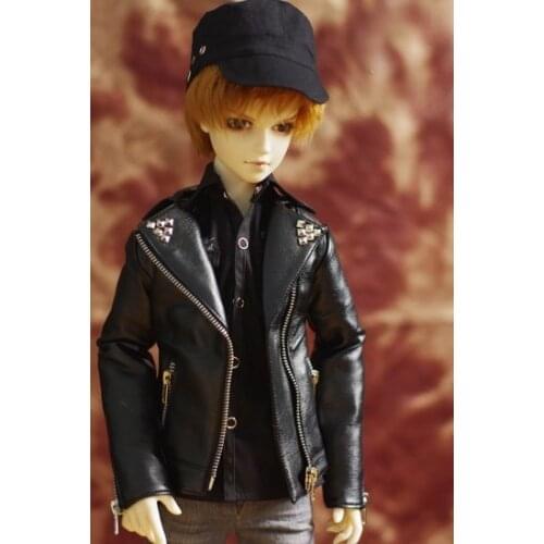 [wamami] 770# Black Leather Jacket Coat 1/3 SD AOD DOD DZ BJD Dollfie