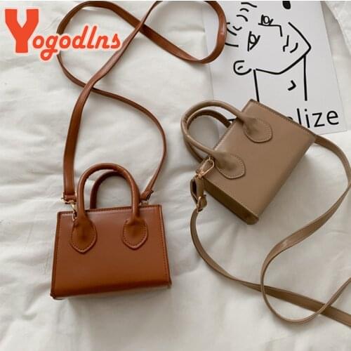 Yogodlns Mini Crossbody Bag For Women PU Leather Small Messenger Bag Elegant Shoulder Bag Designer Handbag Lady Purse