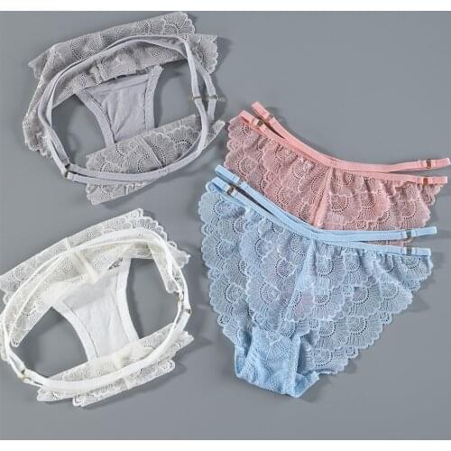 Womens Panties Sexy Women Lace Panties Low-waist Panties For Women Transparent Hollow Out Underwear Female