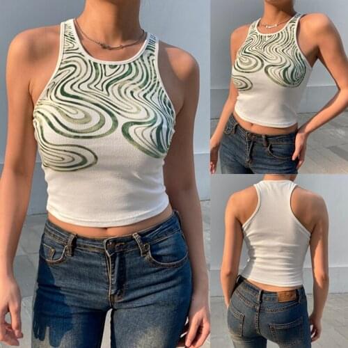 Womens Sleeveless Round Neck Womens Sexy Slim Base Vest White