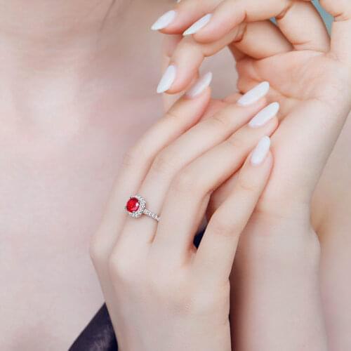 925 Sterling Silver Womens Wedding Ring Pink Bule Red Zircon Stones Classic Jewelry For Women Noble Exquisite Jewelry proposal