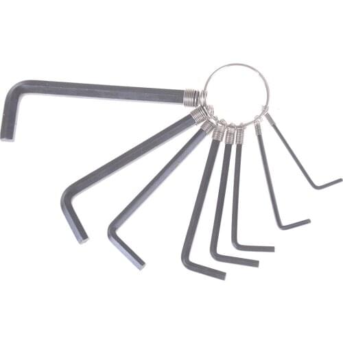 1.5mm~6mm 8 In 1 Hex Key Allen Wrench Set Metric Hand Tool Kit Box Key Chain Combination Hex Key Allen Wrench Hand Tools