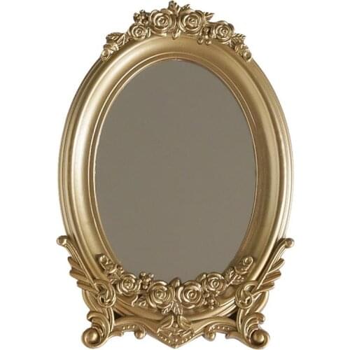 1Pc Decorative Mirror Photography Prop Vintage Mirror for Decor Wall Home Storage