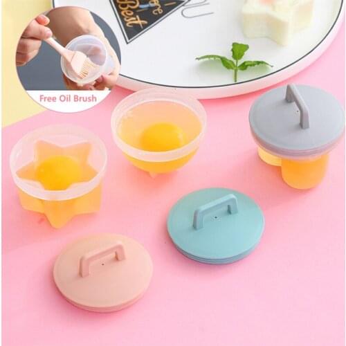 4 Pcs/Set For Children Egg Boiler Egg Poacher Set For Kitchen Egg Cooker Tools Kitchen Accessories Boiled Egg Mold With Lid