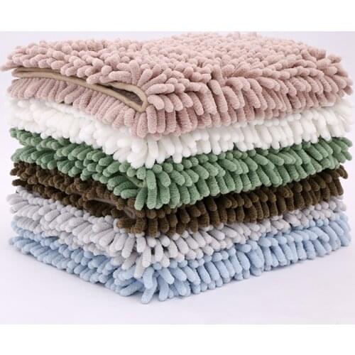 40x60cm Chenille Doormat carpet Non Slip Fluffy Microfiber Shag For All bathrooms Absorbing Floor Mats Washable Throw Rug