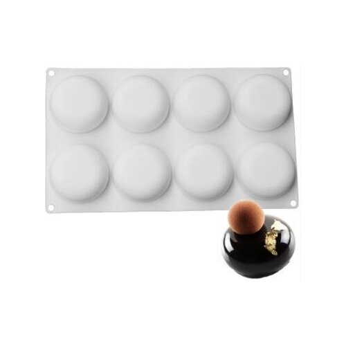 8 hole Flat round cake mold Silicone mould baking kitchen tools