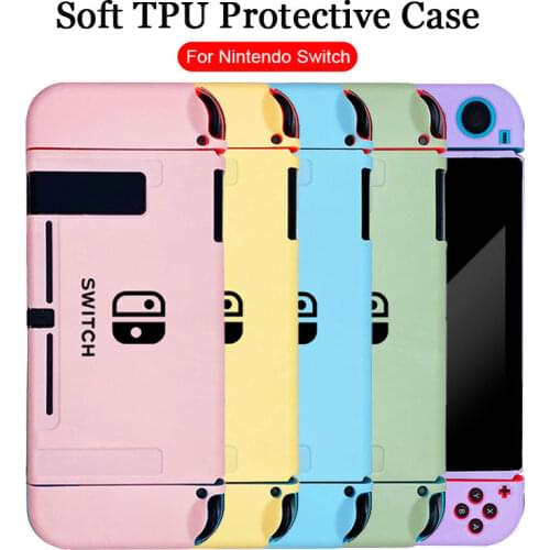 Candy Pink Color Case For Nintendo Switch Game Console NS Joy Con Controller Shell Soft Silicone Protective Cover Accessories