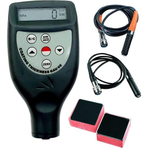 Digital Paint Coating Thickness Meter Gauge 0-1250um/0-50mil Range Ferrous F / Non Ferrous NF Seperate Probe
