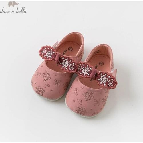 DB13839 Dave Bella spring baby girl floral toddler shoes first walker children brand shoes