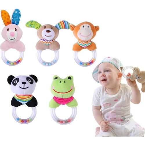 Baby rattle mobile phone baby toy bed hanging toy newborn baby soft hand bell animal music Montessori rattle gift