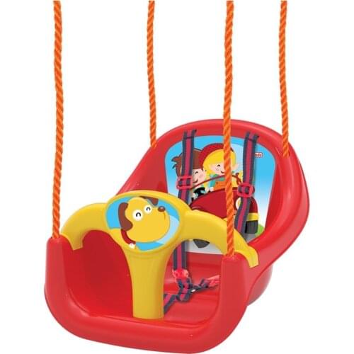 Jaju Baby, Picture Printed Red Swing Set, Child Swing with Safety Belt
