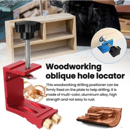 Woodworking Oblique Hole Locator 15 ° Drilling Positioner Inclined Hole Digging Hole Opener Drill Locator Making Furniture