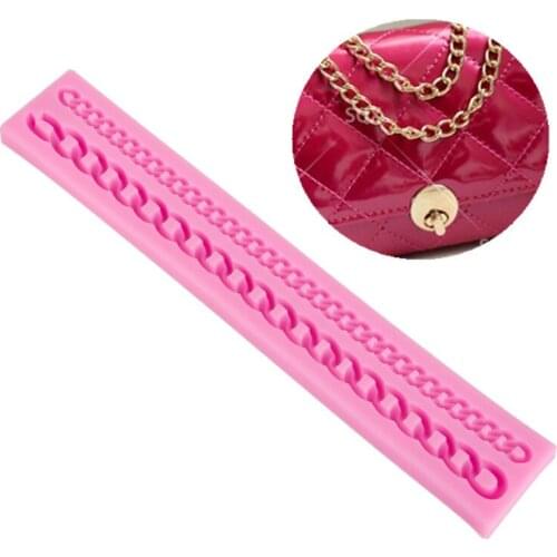 Long Chain Baking Mold Silicone Fondant Mold Cake Mold Bag Lady Bag Chain Strap Chocolate Mold Cookie Mold