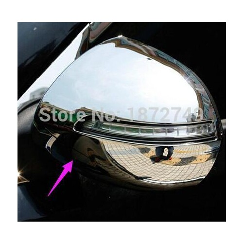Chrome Side Rearview Mirrors Cover Trim For Kia Sportage R 2011 2012 2013 With LED Style