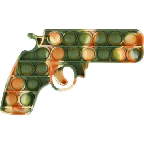 Gun Model Push Bubble Fidget Sensory Toy For Adult Kids Gift Decompress Antistress Sensory Toy