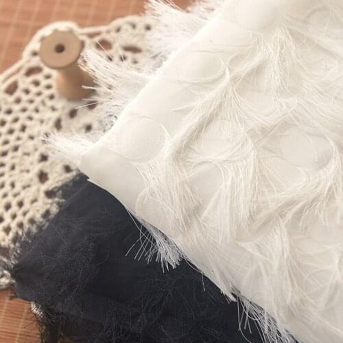 Quality Chiffon fabric Peacock hair technology tissu Fashion dress ceremonial robe or dres tissus