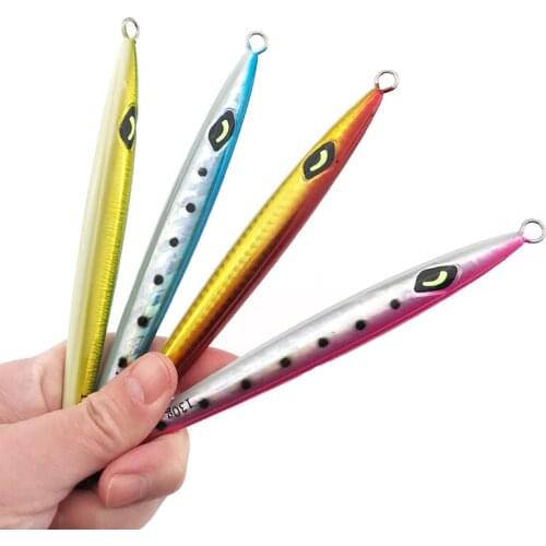 Slow Metal jigging lure Glow fishing Lure bait Slow fall jigs fishing jig 130g 150g 180g Saltwater lure fishing tackle