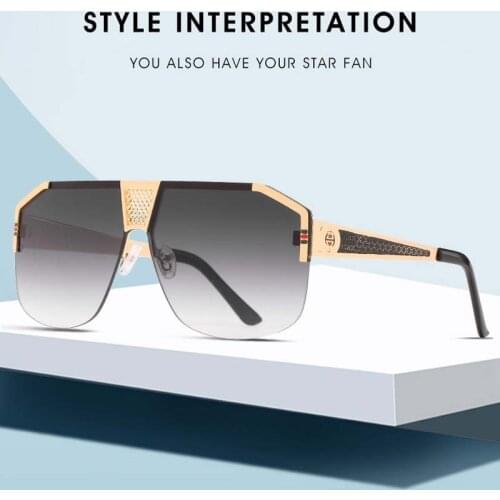 2021 New One Piece Sunglasses Retro Sunglasses Men Modern Fashion Square Sunglasses Ladies Sunglasses