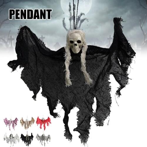 Newly Skull Hanging Ghost Horror Halloween Decorative Props for Haunted House Secret Room Courtyard Decoration