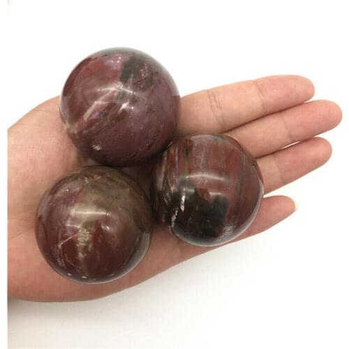 Wholesale 1pc Natural Wood Quartz Crystal Sphere Polished Balls Healing Decor Gift Natural Quartz Crystals
