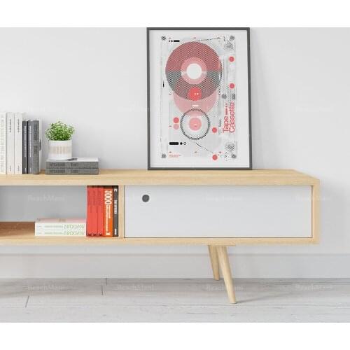 Affiche The Tape Cassette, Graphic Geometric Abstract Halftone