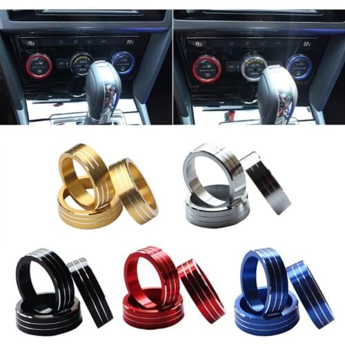 3pcs/set Car Air Conditioning Switch AC Knob Controlling Ring Cover for New Magotan for B8 for Tiguan L for Lamando