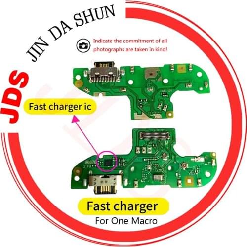 Quick Charger Board Flex Cable USB Charging Dock Connector Microphone For Motorola MOTO One Macro Fast Charger iC Ribbon