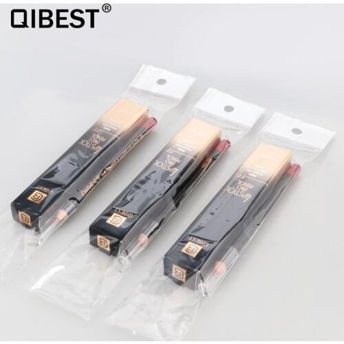 QIBEST Lipstick Pen + Lip Liner Combo Set Matte Matte Waterproof Lipstick Pen Waterproof Lip Pencil 15 Colors
