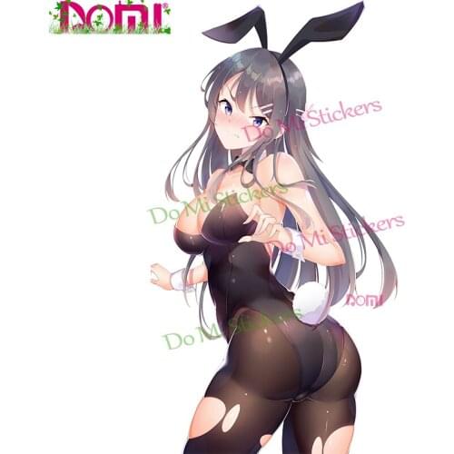 Hot Sexi Series Sakurajima Mai Bunny Girl Auto Car Stickers Decal Anime Cute Sexy Car Accessories Decoration