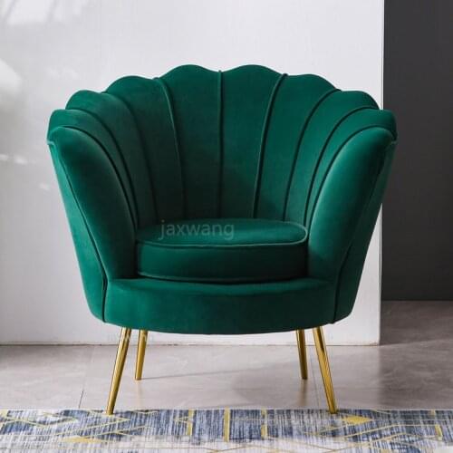 Luxury Cloth Nordic Modern Living Room Chair Balcony Small Apartment Customized Single Sofa Minimalist Modern Bedroom Chair