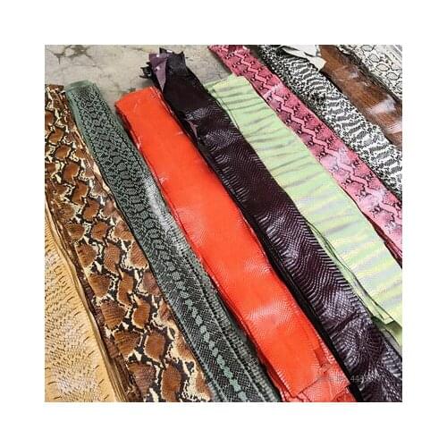 DIY 20 colors Natural Snakeskin Leather Fabric with handicraft Leather tools Rare Skin 80cm-140cm