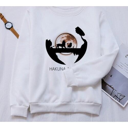 Disney Gothic Style Lion King Printed Sweatshirts Y2k Fashion European style Popular Hoodies Edgy Brands Pullover Hakuna Matata