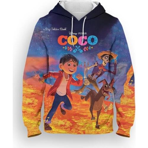 Coco Cartoon Anime Sweatshirt For Men Streetwear Spring Fashion Women Hoodie Long Sleeve 3D Print Children Pullovers