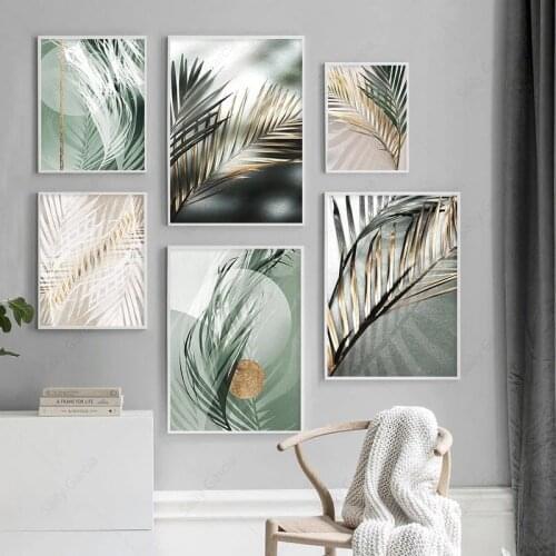 Tropical Plant Palm Leaves Canvas Painting Sunlight Shades Nordic Posters and Prints Wall Art Pictures for Home Interior Decor