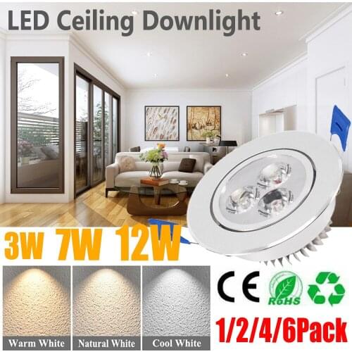 High-Power Ceiling Light Lamp Adjustable Downlight Indoor Lighting Cool /Warm White 3W 7W 12W Led Ceiling Lights For Bedroom D30