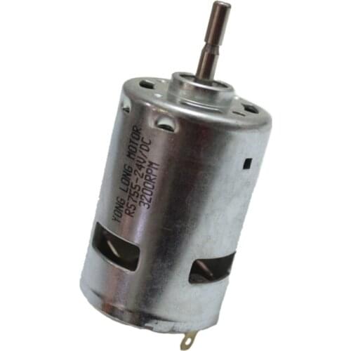 High-power 755 motor DC 12V-24V high torque, flashlight grinder bench drill power tool, low sound