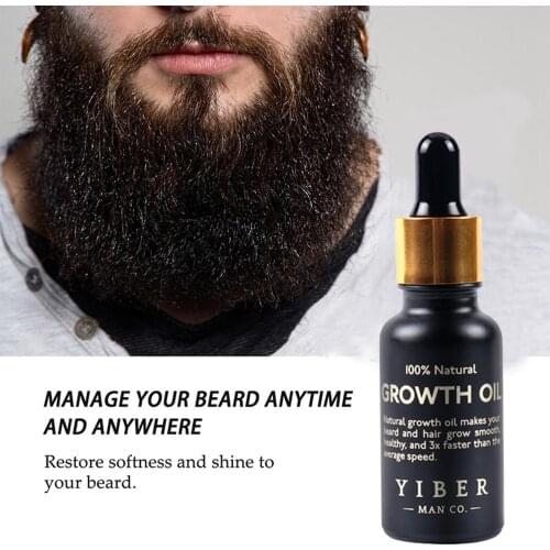 20ml Men Beard Growth Oil Essential Beard Care Growth Liquid Nourishing Soft Bright Beard Care Oil